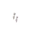 Exquisite Luxury Glittering Zircon Diamond-shaped Earrings for Women, Elegant and Simple, Resembling Moissanite In Style.