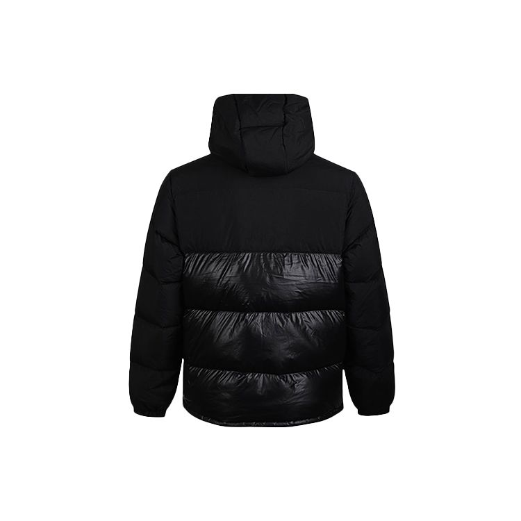 Adidas Originals Trefoil Down Regen Puff Warm Patchwork Sports Hooded Down Jacket Men Outerwear Black GE1324