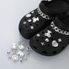 Bear Rhinestone Chain Silver Crocs Accessories DIY Shoe Buckle Flower