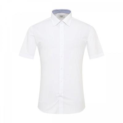 Modal Pillafil Span Half Sleeve Slim Shirt Rzusl1953 Wh