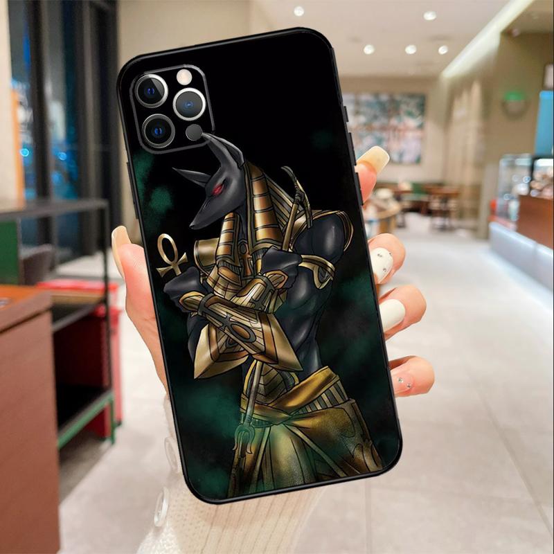 Anubis Ancient Egyptian God Phone Case For iPhone 16 15 14 11 12 13 17 Pro Max mini 15 Plus 16e 17 Air Protective Cover