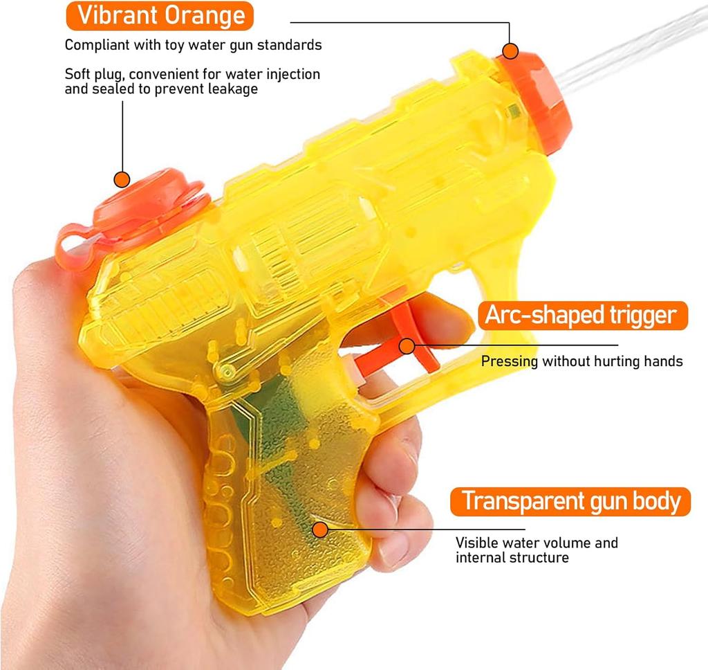 2Pcs Water Guns Toys for Kids Adults Colorful Squirt Water Pistols Summer Water Soaker Gun for Swimming Pool Outdoor Games Beach