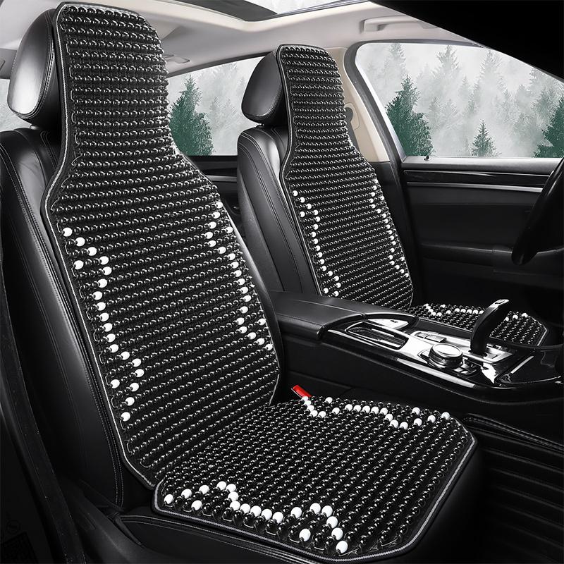 1 PEZZO Coprisedile Estivo Fresco Cuscino per Sedile Auto in Perline di Legno d'Acero Naturale Massaggio Traspirante Ambientale Impermeabile Tappetino per Sedile