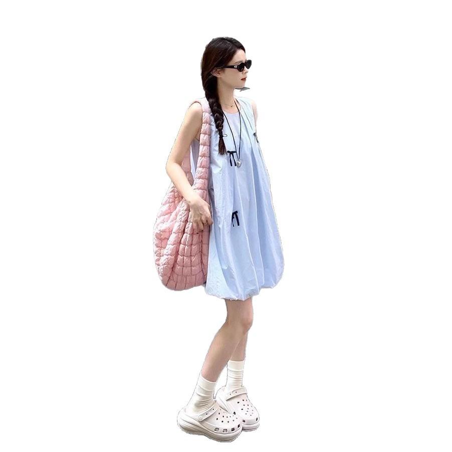 French temperament sleeveless slim dress children's summer new small first love doll skirt bud short skirt