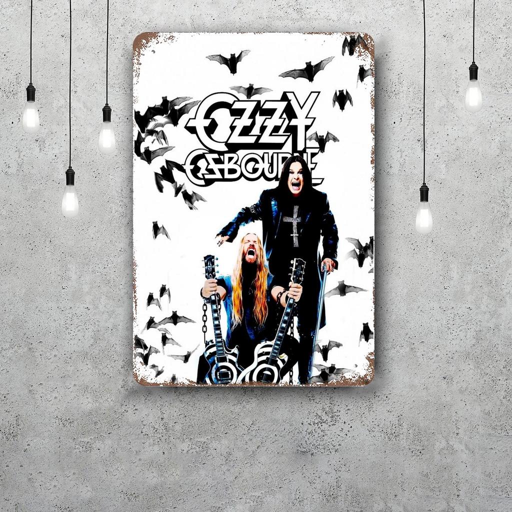 Ozzy osbourne Dekorationsposter Vintage Blechschild Metallschild Dekorative Plakette für Pub Bar Man Cave Club Wanddekoration