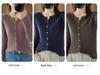 Women's Ribbed V-Neck Knitted Cardigan - Loose Thin Plus Size Sweater Coat