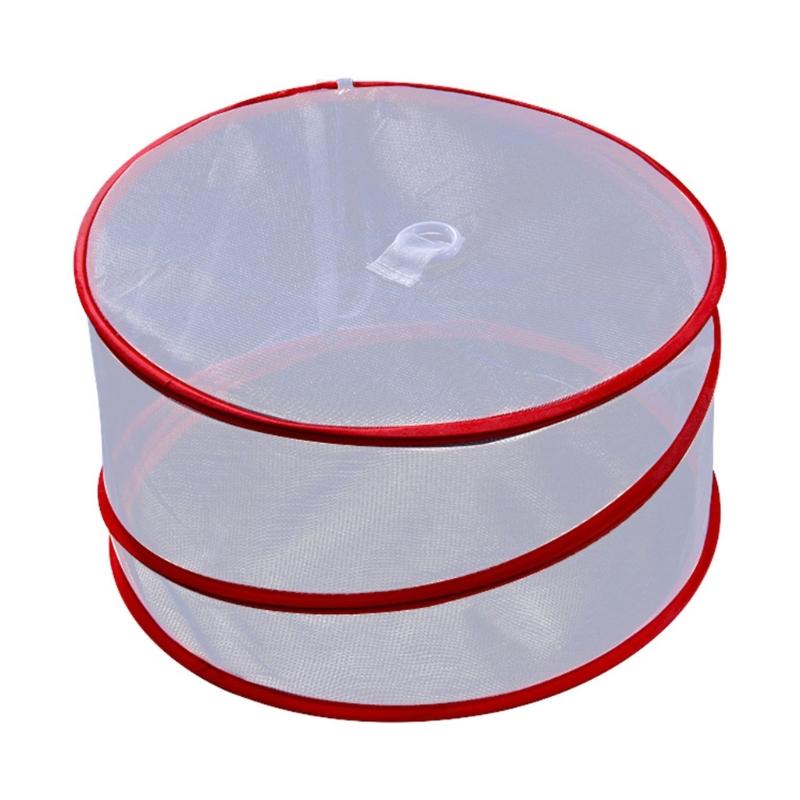 Serving Plate Net Covers Set of 3, Round Dish Tents with Spring Frame for Fruit Bowls, Side Dishes, Group Meals and Guest Tables during Service