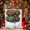 Christmas Tree Ball Ornaments 12 Pieces Cotton Rope Handmade Rustic Decor Christmas Tree Ornaments Set For Bathroom Home Winter