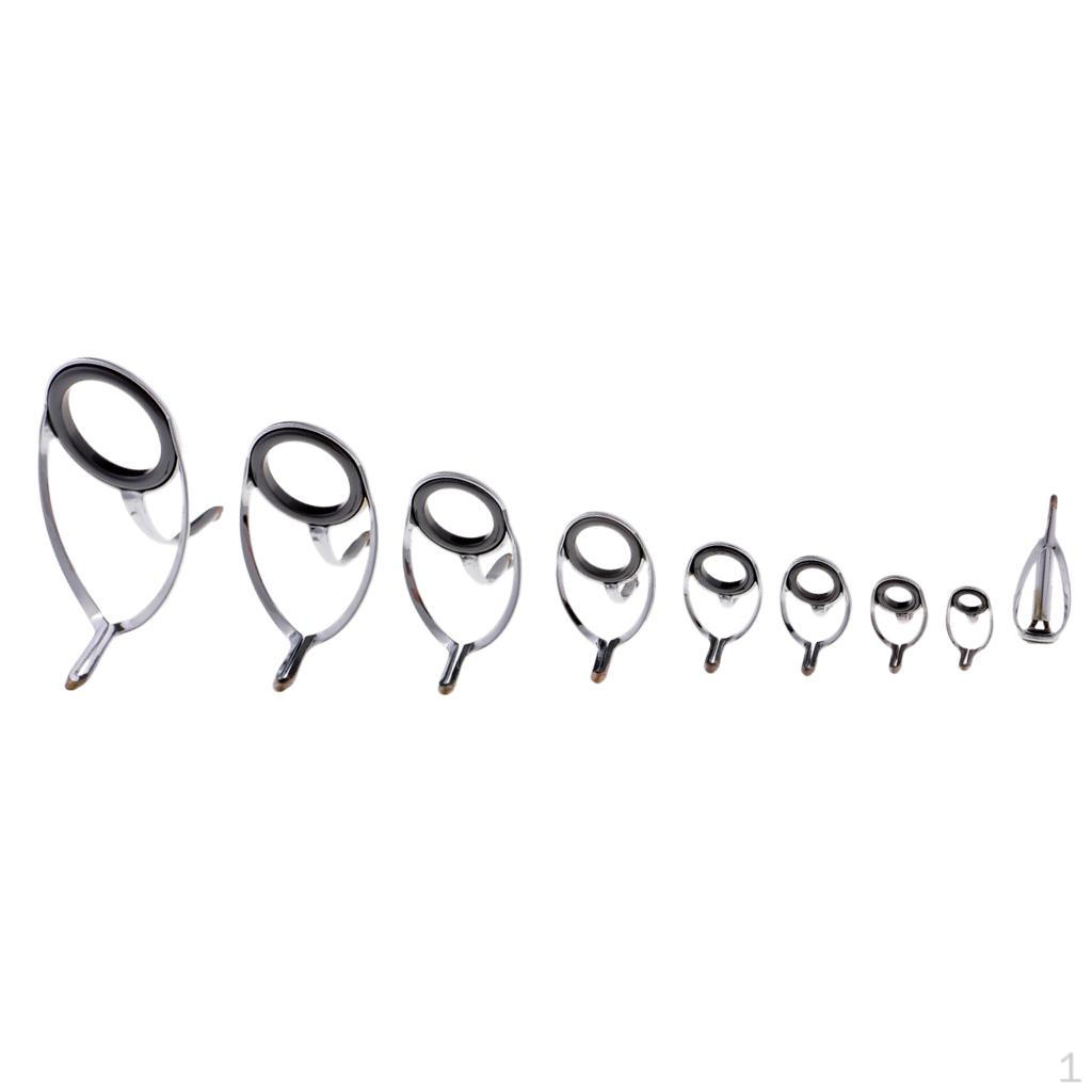 

9 шт. набор направляющих для удочки, твердые направляющие для ремонта зданий, крючки с кольцевыми наконечниками