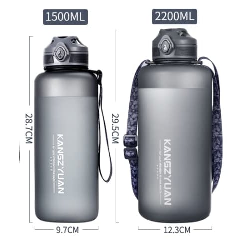 Large Capacity Water Bottle, Portable Sports Water Bottle, 350, 500, 650, 700, 1000, 1500, 2200ml, BPA-Free, for Adults and Children, Outdoor Sports,