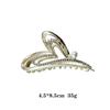 Elegant Large-sized Sweet Women's Hair Clip Diamonds Hollow Heart-shaped Pearl Design Korean-style Accessory for Up-dos