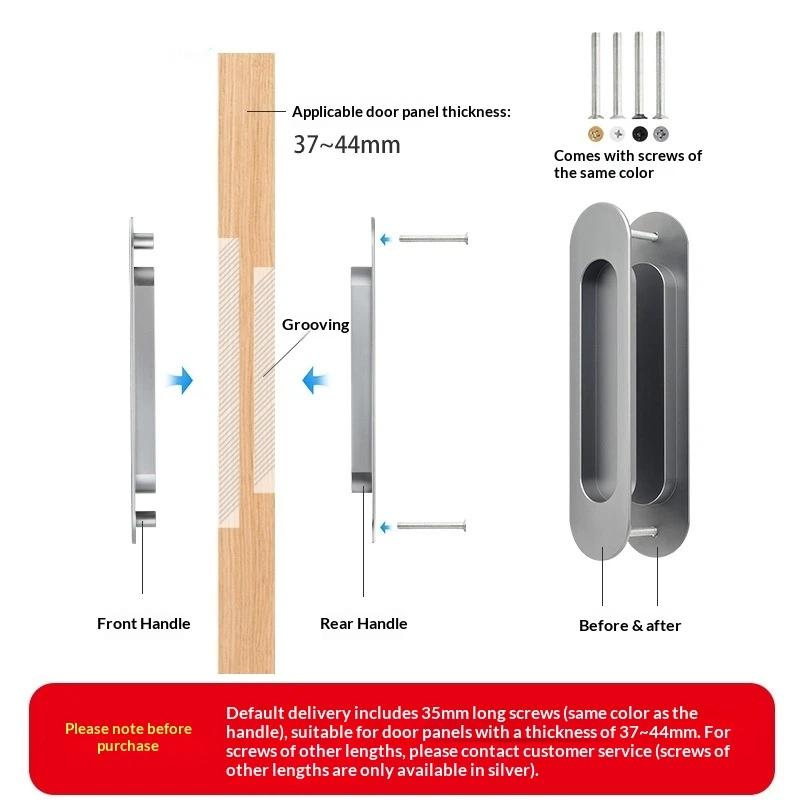 Sliding Door Hidden Pull Handle Cabinet Door Invisible Embedded Handle Kitchen Door Recessed Slot Handle For Sliding Doors