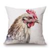 European Birds Red Cardinal Flamingo Toucan Duck Hen Parrots Animals Painting Cushion Cover Pillow Case Bedroom Decoration