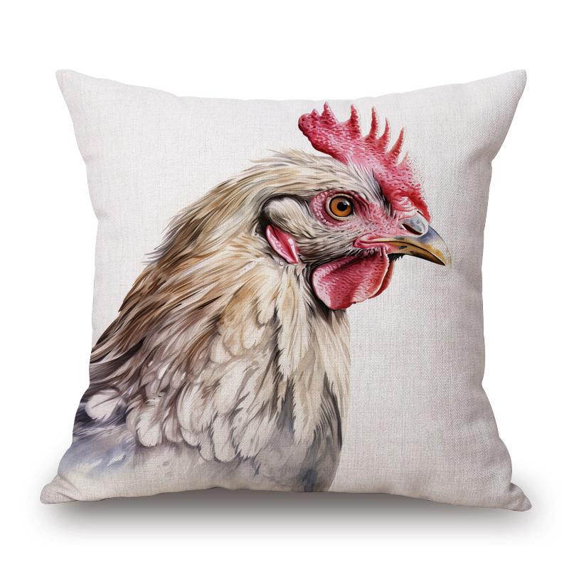 European Birds Red Cardinal Flamingo Toucan Duck Hen Parrots Animals Painting Cushion Cover Pillow Case Bedroom Decoration