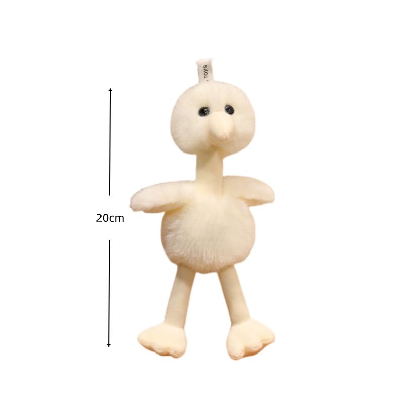 Ostrich Plush Toy Soft Stuffed Doll Cartoon Animal Keychain Pillow Pendant For Kids Car Bag Decor Xmas Gift