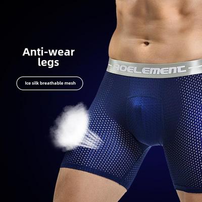 Anti-Chafe-Schnelltrocknende Lauf-Boxershorts aus Eisseide für Herren