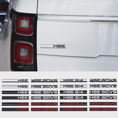 HSE SCV6 SCV8 SDV6 SDV8 Si4 Logo Car Rear Emblem Sticker Auto Trunk Badge Decal for La-nd Ro-ver Disc-overy Ran-ge Ro-ver D-efender