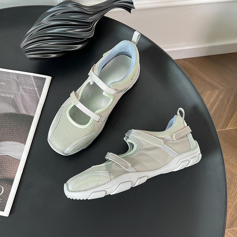 

Весенние новые балетки на платформе с функцией увеличения роста, туфли Мэри Джейн на липучке, цветные, повседневные, женские туфли-лодочки 34 серый