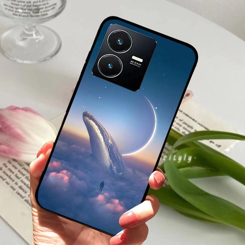 Pro Vivo Y22S 2022 Pouzdro Nárazuvzdorné Měkké TPU Silikonové Kryt Telefonu Pro Vivo Y22 Y 22 V2207 Y22S V2206 Funda Capa Kreslený Vivoy22