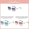Spring Unisex Leopard Print Square Sunglasses With Metal Frame For Casual Wear