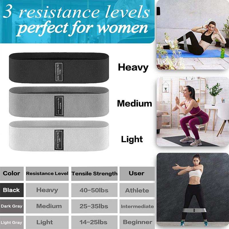 1pz2pz3PZ Elastici Fasce Elastiche Fitness Fasce di Resistenza Yoga Pilates Cerchio per Anca Squat Fasce Espansori Allenamento in Palestra Attrezzatura per Allenamento a Casa