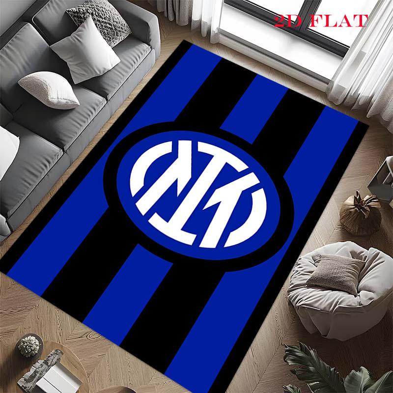 Inter Milan Logo Carpet Rug for Living Room Bedroom Home Sofa Decoration,Kids Play Nonslip Floor Mat
