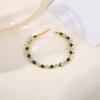 Geometric Pattern Cubic Zirconia Tennis Bracelet Gold Plated Copper Chain Wristband Wrist Accessory For Women Men