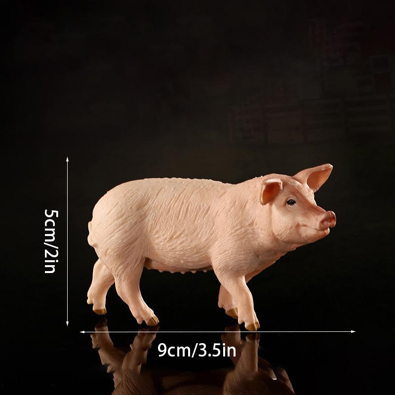 Realistic Animal Model Simulated Poultry Figurines Miniatures Mini Farm Dog Duck Cock Models Ornaments For Children Kids Gifts