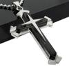 Colgante de cruz para hombre, cadena de acero inoxidable, collar, joyería, regalo