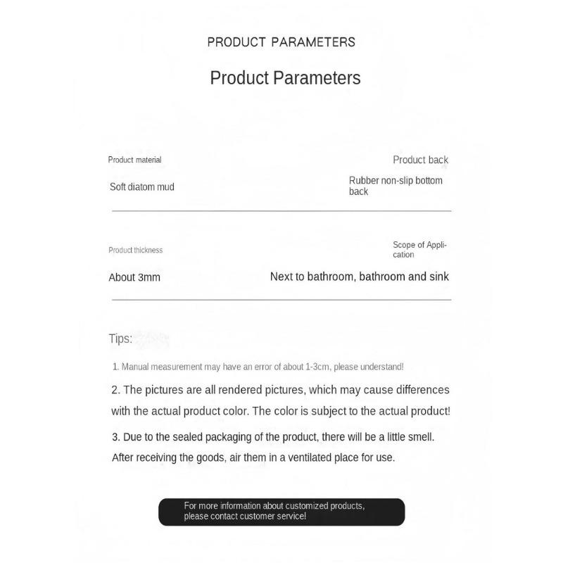 Italian Bathroom Floor Mat Diatom Mud Quick-drying Floor Mat