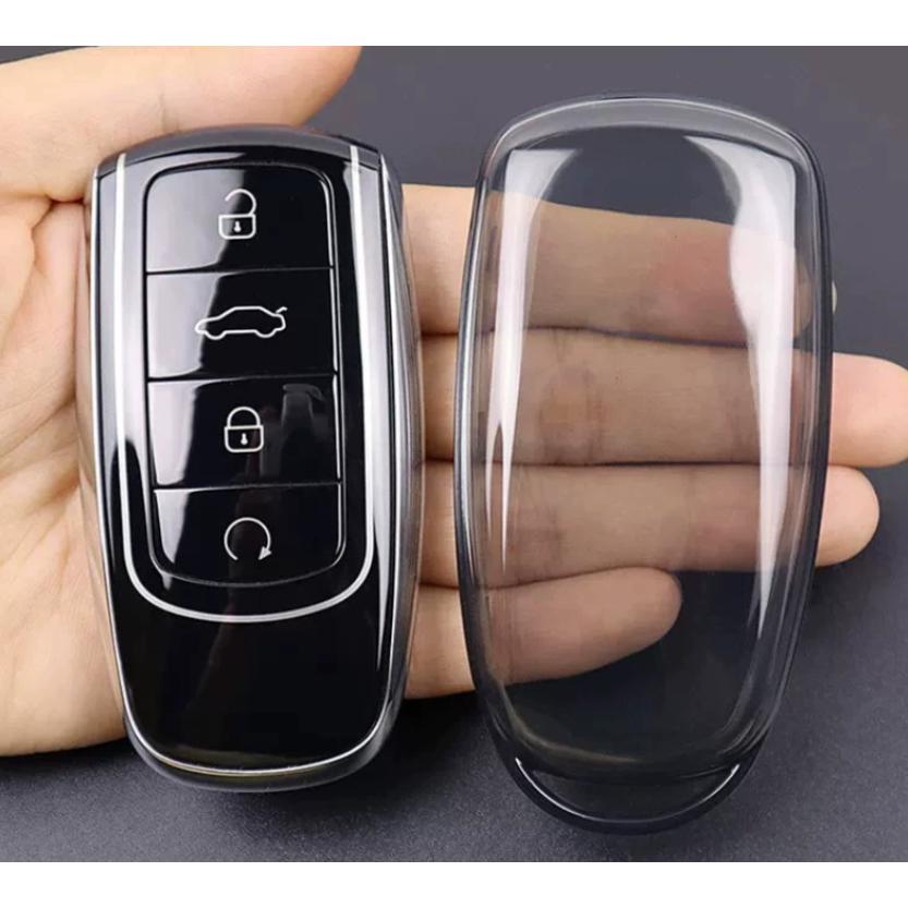 Gjennomsiktig TPU Bil Fjernkontroll Nøkkelveske Deksel for Chery Tiggo 8plus Tiggo 8 Ny 5 Plus 7pro Max Omoda 5 C5 Tilbehør Beskytter