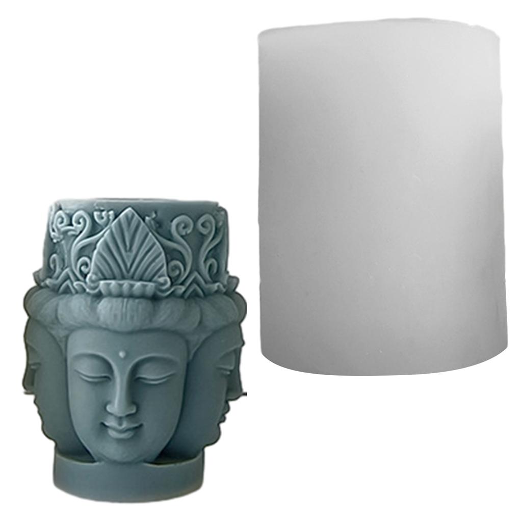 Buddhas Silicone Candle Mold 3D Statue Plaster Mould Cake Chocolate Making Tool Gypsum Soap Molds DIY Crystal Resin Molds