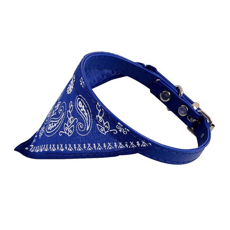 Sciarpa Bandana Collare Bandana Regolabile per Cane Cucciolo Gatto Bandana Triangolare Stampa PU Carino