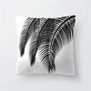 Home Decor Black and White Plant Leaf Sofa Pillow Cover Office Seat Cushion  Tropical