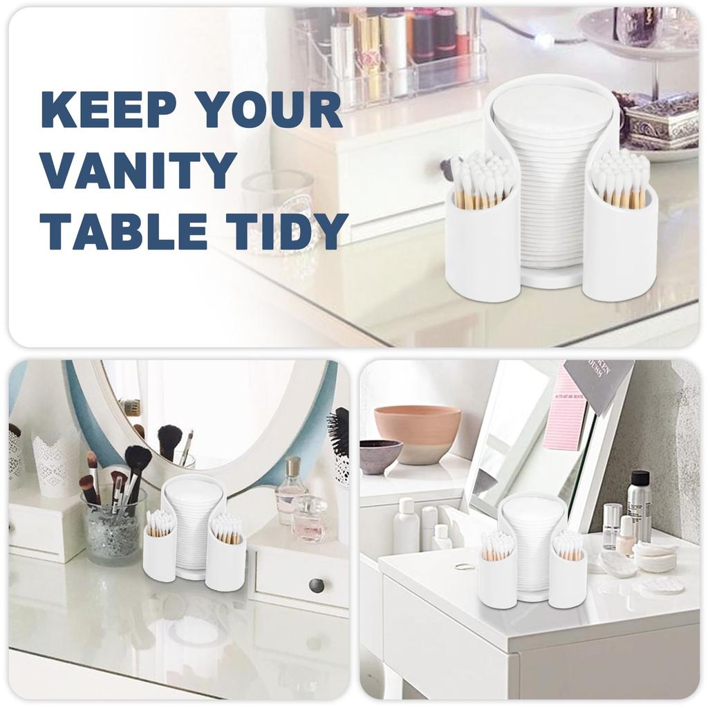 Držák vatových tamponů a Q-tipů, Koupelnové kelímky Dávkovač zubní nitě, Úložný organizér na vatové tampony, Q-tipy, papírové kelímky, zubní nit, Koupelna