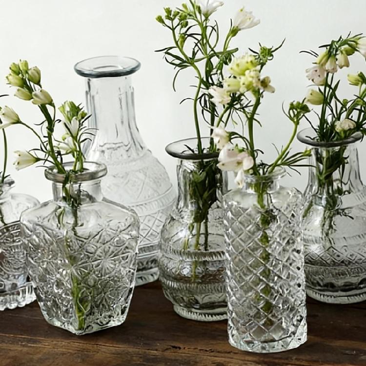 12Pcs Glass Bud Vases Small Vases for Centerpieces Mini Flower Vases Bulk for Rustics Wedding Home Table Decorations