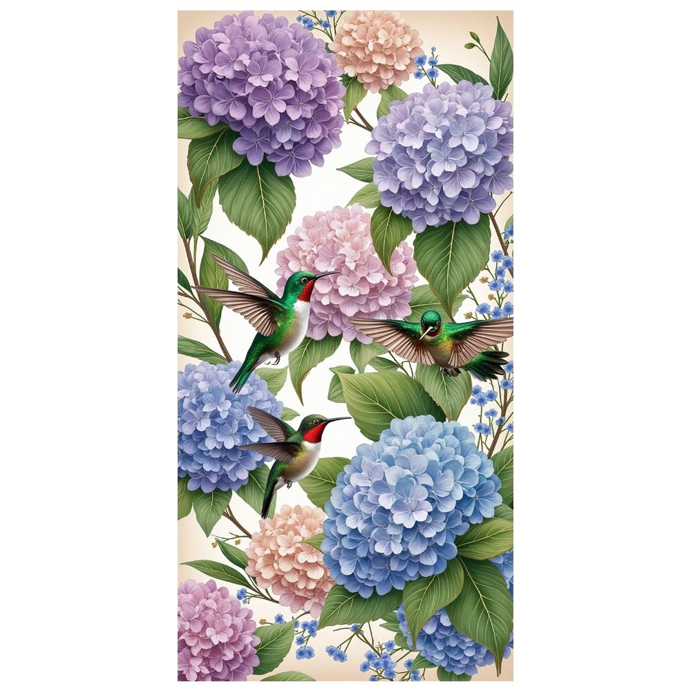 Fond Naturenel Design Coloré Affichage d'Oiseaux Affichage d'Oiseaux-Mouches Tons Printaniers Fond Printanier Pour Décoration Intérieure Rassemblement Extérieur