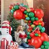 86PCS Christmas Balloon Garland Set Metallic Green & Gold Red Latex & Foil Balloon with Candy Bar Holiday Party Decorations