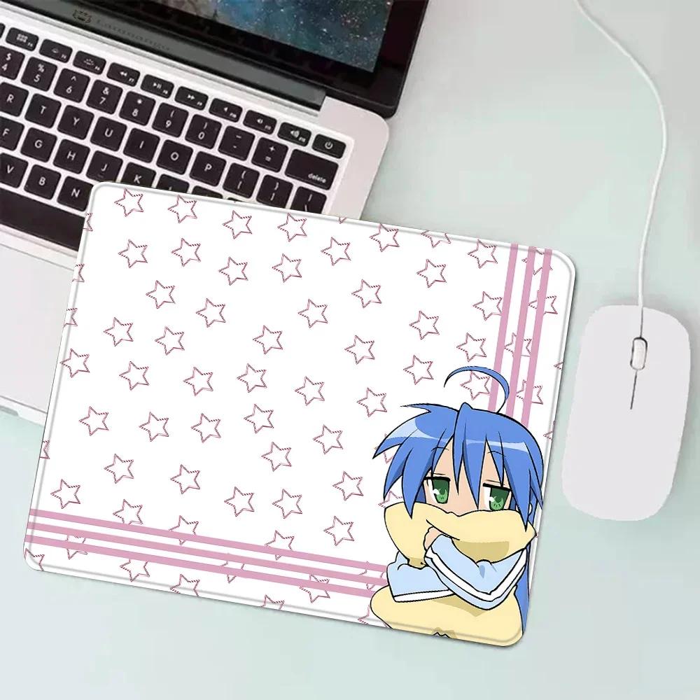 Lucky Star Konata Izumi Kleines Gaming-Mauspad XS-Mauspad Desktop-Dekoration Büro-Schreibtischmatte Teppich für PC-Gamer Rutschfester Gummi