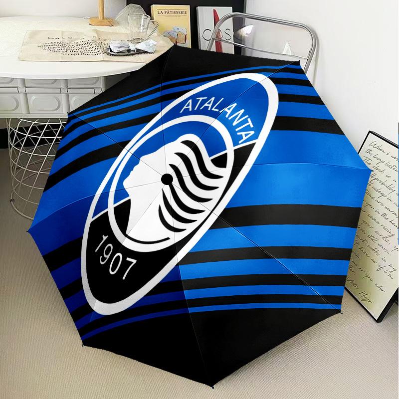 Atlanta Fc Emblem Design Automatic Folding Umbrella - 8-Rib Travel Umbrella with Auto Open/Close & Portable Gifts for holidays or birthdays