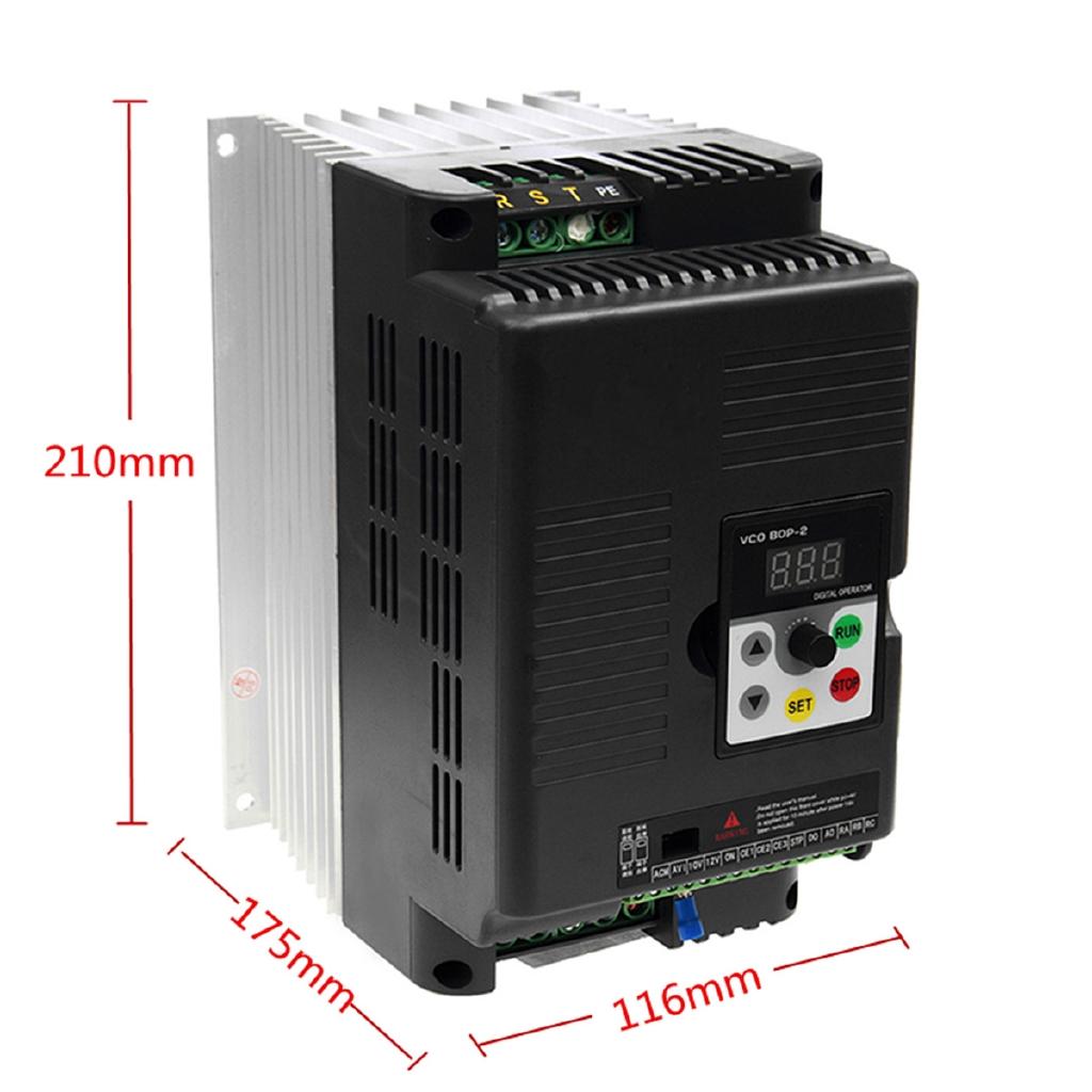 5.5KW 220V 3 Phase Input VFD Frequency Inverter 3 Phase Triphase Output Motor Speed Control Frequency Drive Converter