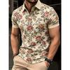 Men's Short Sleeve Summer Polo Shirt with Pockets Black Striped Men's Top Fashion Design Digital Printing Casual Comfortable