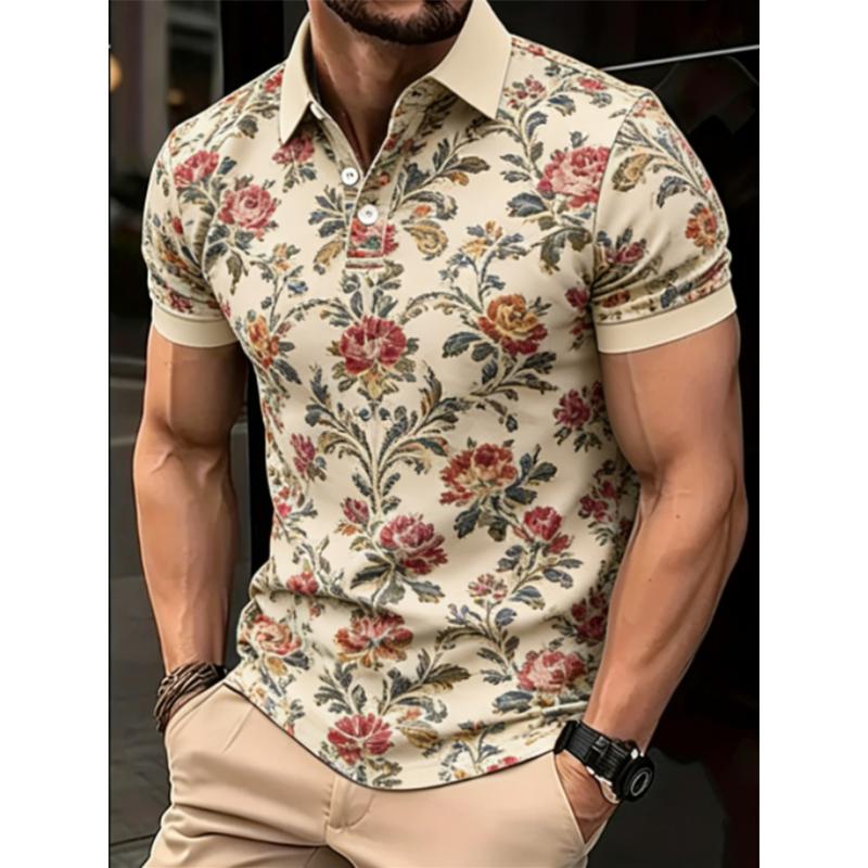 Men's Short Sleeve Summer Polo Shirt with Pockets Black Striped Men's Top Fashion Design Digital Printing Casual Comfortable