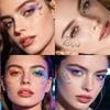 10 PCS Glitter Eyeliner Eyebrows Tattoo Stickers Aurora Metallic Makeup Patches Club Night