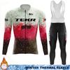 Termal Fleece Cycling Jersey Men's Winter Suit TEKR Thermal Man Outfit 2026 Mens Long Sleeve Clothing Jumper Set Ciclismo Hombre