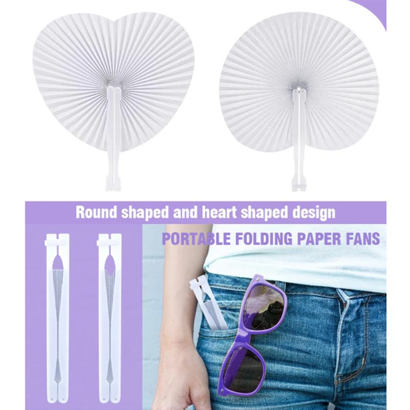 Paper Folding Fan Heart-Shaped Round Heart Wall Decoration Wedding Party Gift for Guests Anniversary Birthday Wedding DIY
