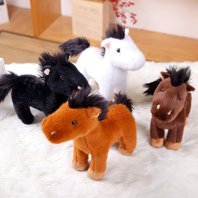 25cm Simulation Pony Doll Plush Stuffed Toys Home Decorations Decorations Cute Cartoon Pony Plush Doll Children Birthday Gift