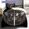 Bird and Sword Pattern Bedding Quilt Set  Home Decoration  Gift (1 * duvet cover + 2 * pillowcase  without core)
