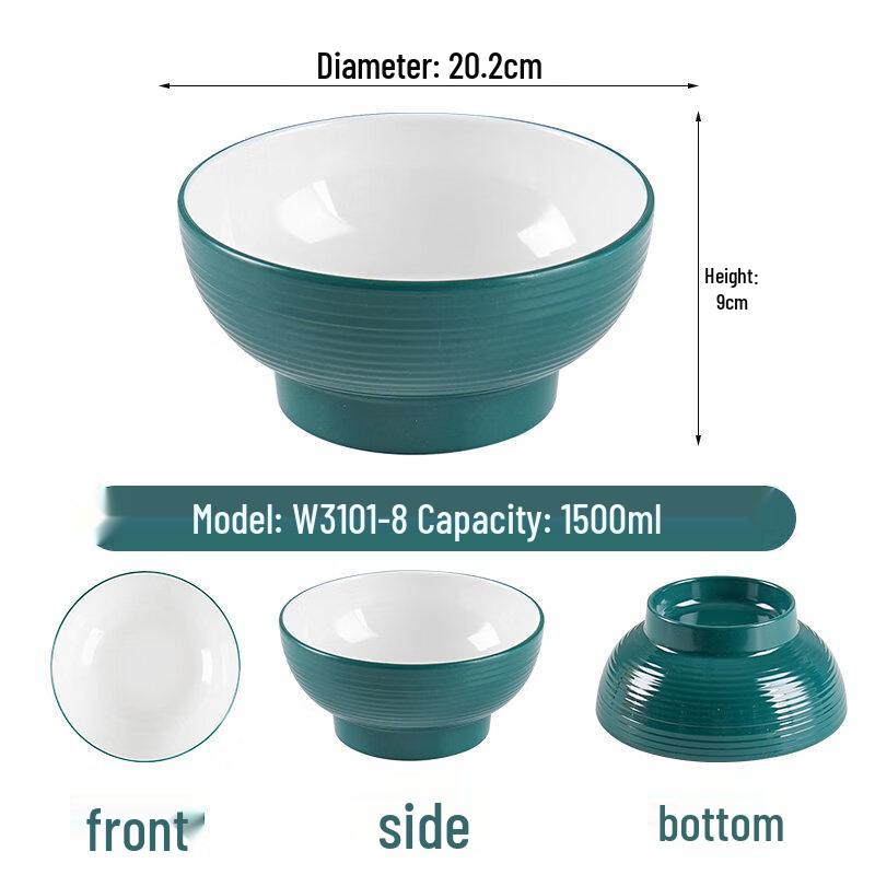 Two-Tone Melamine Noodle Bowl