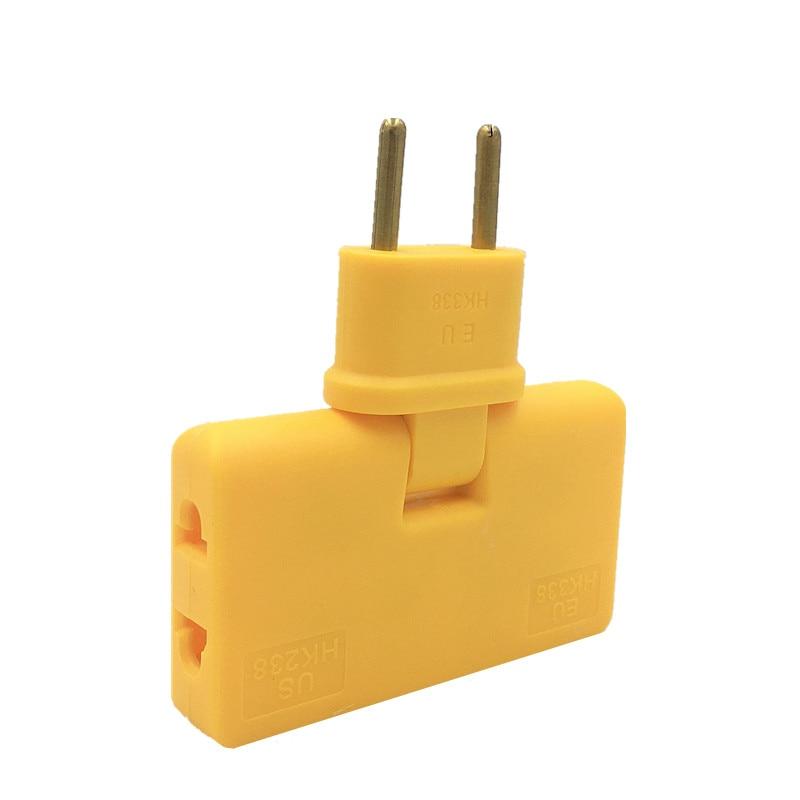Rotate Plug Eu Converter One In Three 180 Degree Extension Plug Multi Plug Mini Slim Wireless Outlet Adapter Light Convenient